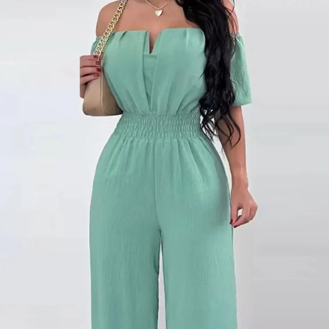 Kurzärmlige Jumpsuit Off Shoulder Damen