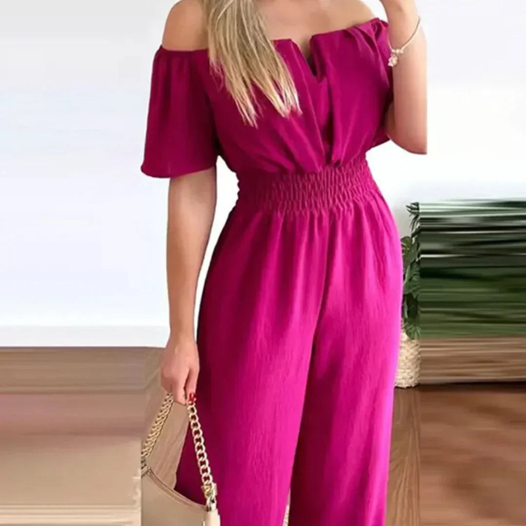 Kurzärmlige Jumpsuit Off Shoulder Damen