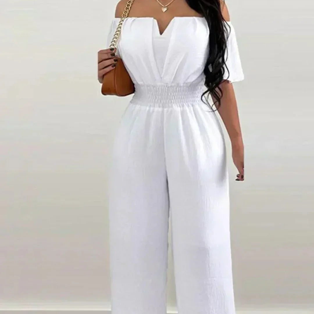 Kurzärmlige Jumpsuit Off Shoulder Damen