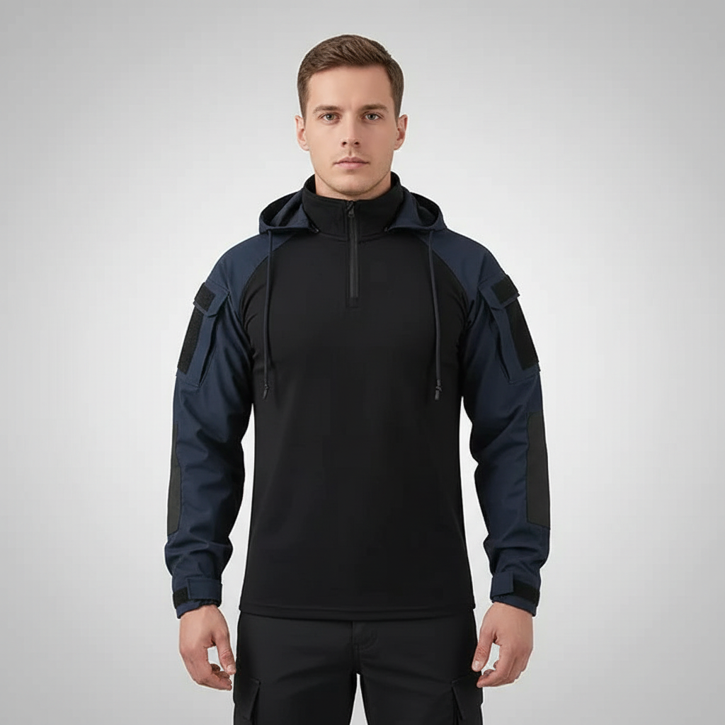 Taktischer Pullover Mit Kapuze Schwarz Militärstyle