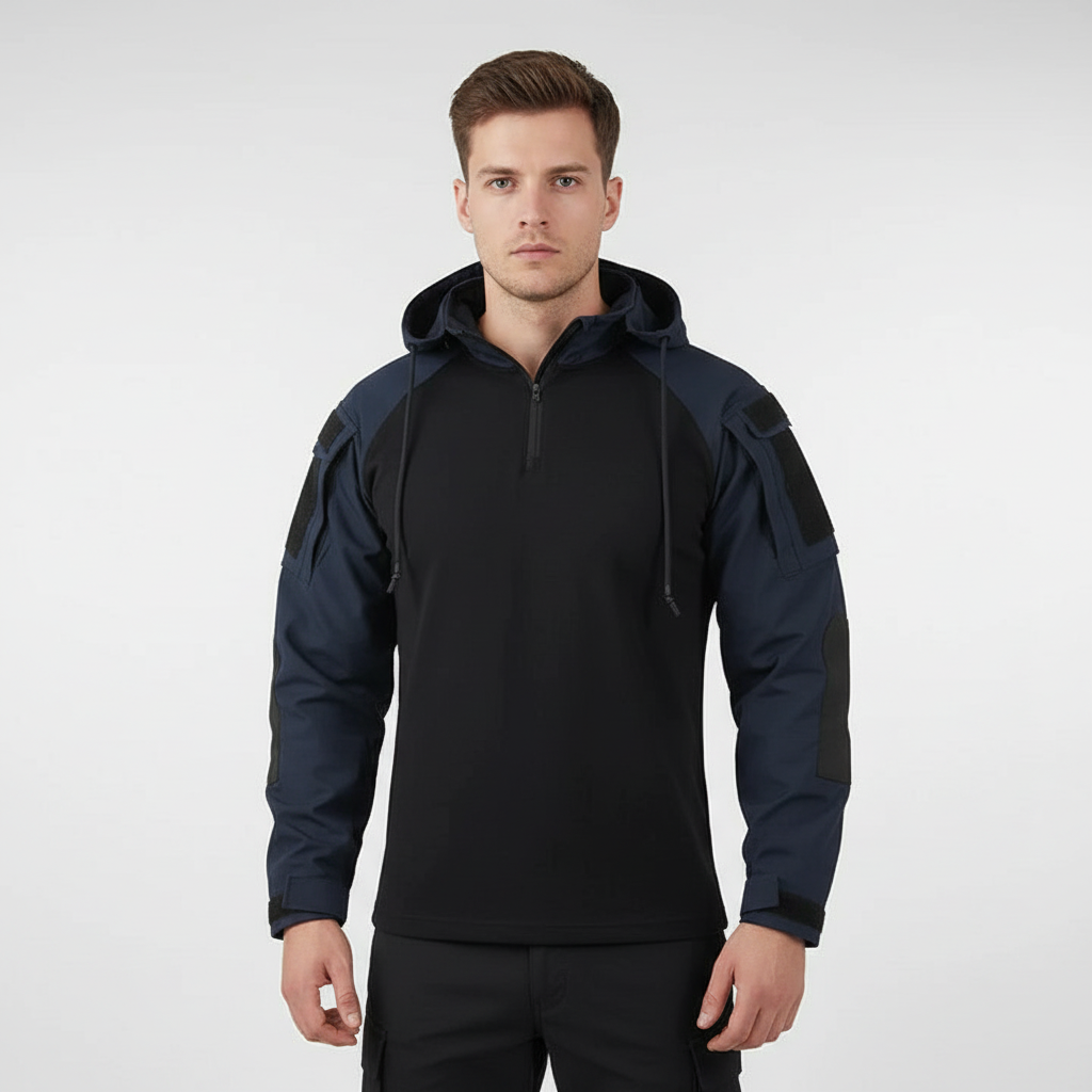 Taktischer Pullover Mit Kapuze Schwarz Militärstyle