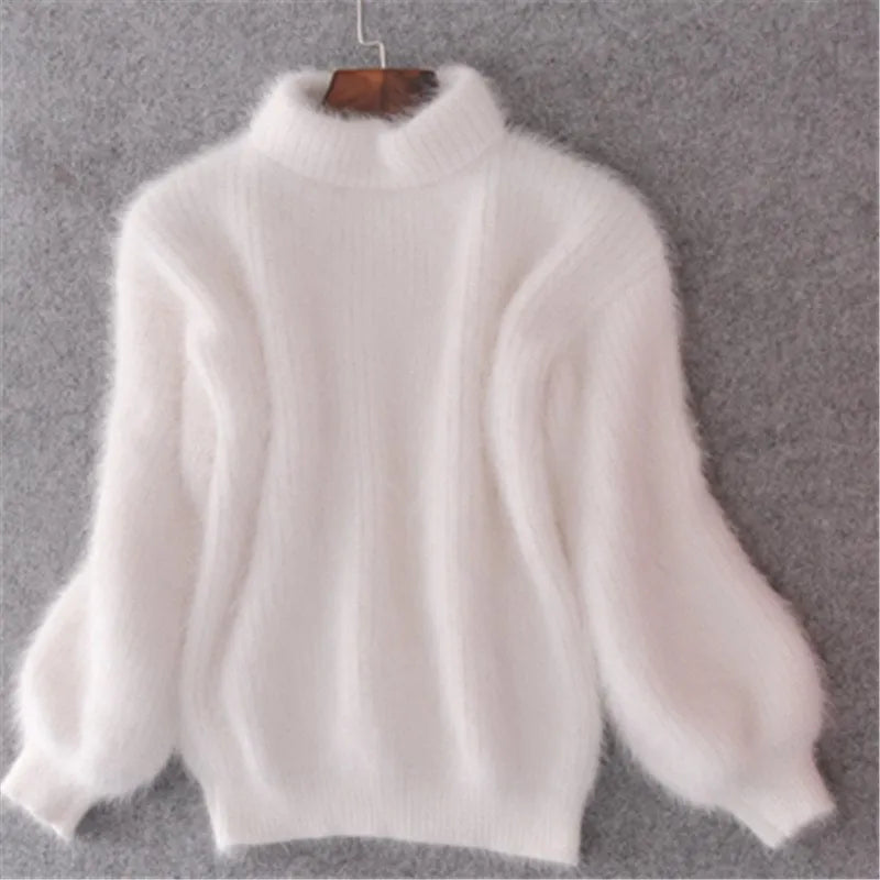 Taylor: Locker gestrickter Angora-Pullover