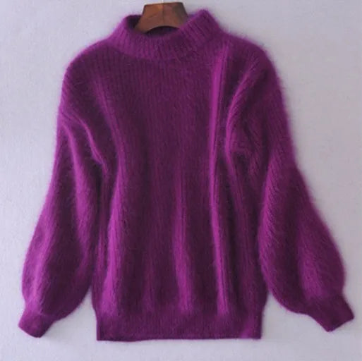 Taylor: Locker gestrickter Angora-Pullover