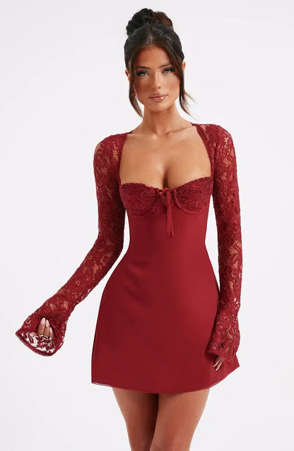 Variant image for SatinEleganz™ – Damen Festliches Kleid mit Spitzendetails und Eleganz-9