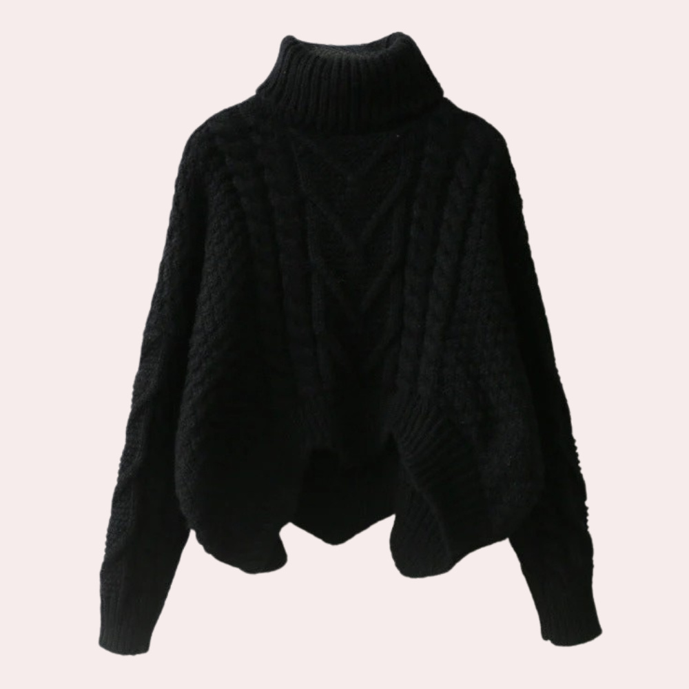 Damen Rollkragenpullover Gestrickt Stylisch