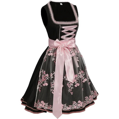 Traditionelles Dirndl für Damen von Elarova mit Blumenstickerei