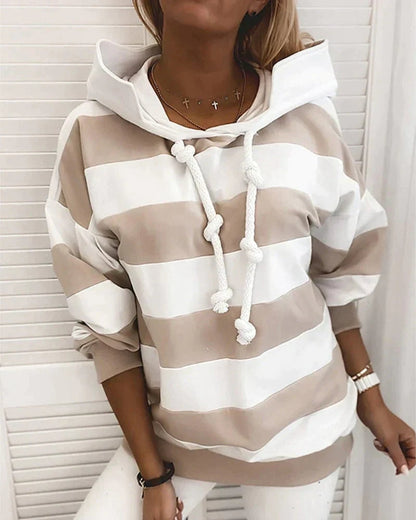 Trendiger Damen-Hoodie von Emma mit Streifen