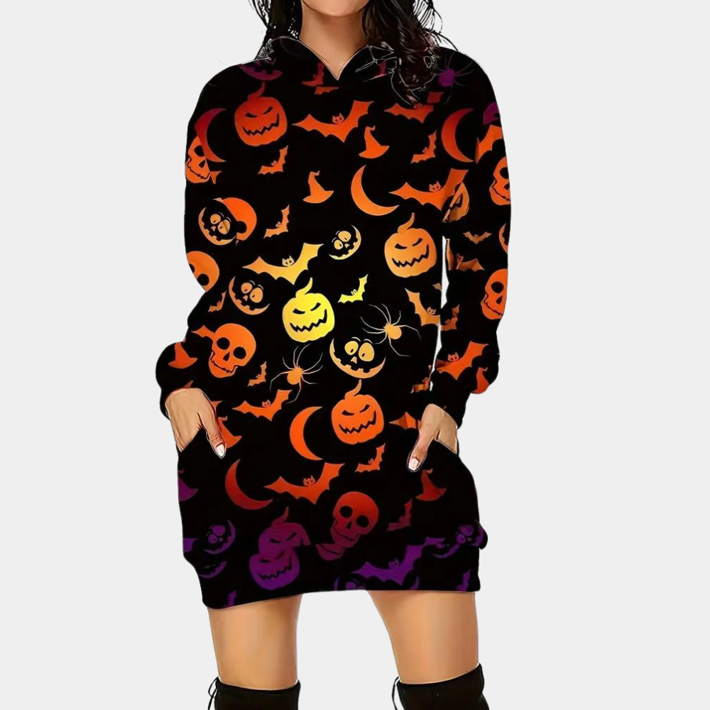 Trendiger Halloween-Kapuzenpullover für Damen von Zsusanna