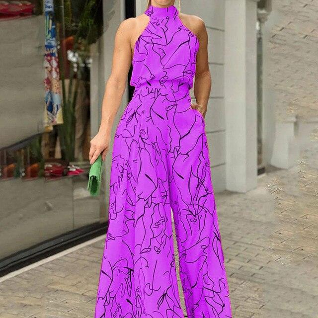 Trendiger Sommer-Overall Tessa mit stilvollem Druck für modebewusste Frauen