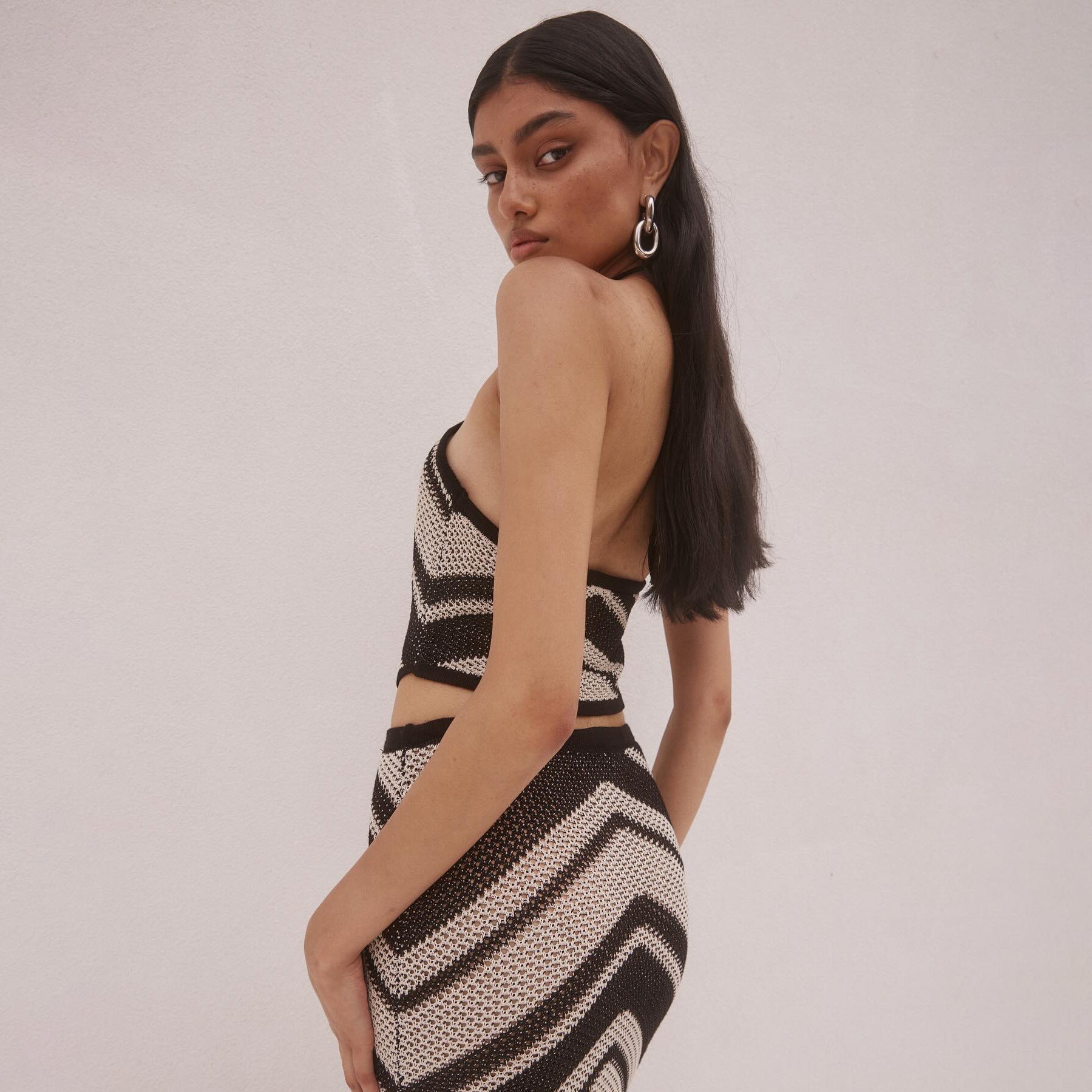 Tricova™ – Damen Sommerkleid Bodycon mit Eleganten Geometrischen Streifen