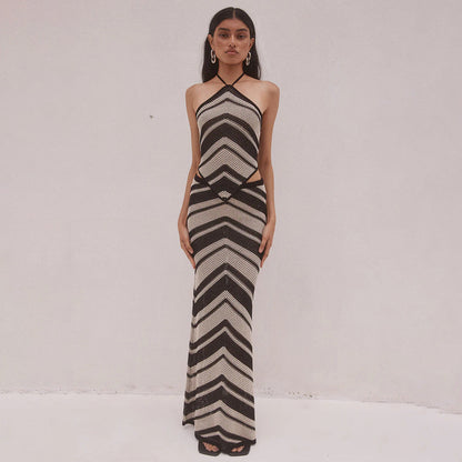 Tricova™ – Damen Sommerkleid Bodycon mit Eleganten Geometrischen Streifen