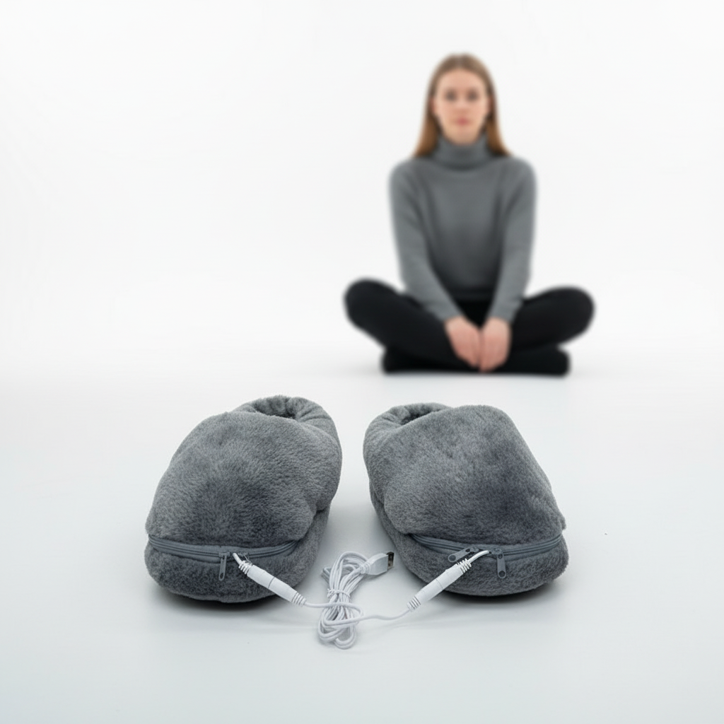 Heizbare Hausschuhe USB Warm mit Fußwärmer
