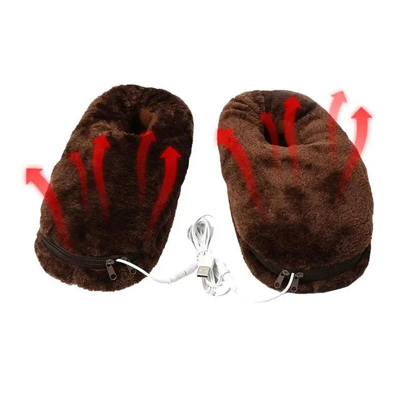 Heizbare Hausschuhe USB Warm mit Fußwärmer