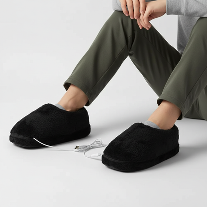 Heizbare Hausschuhe USB Warm mit Fußwärmer