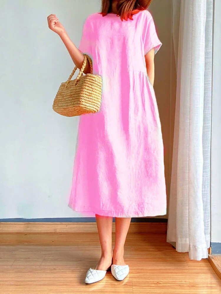 Übergrößen Kleid aus Artemisia Stoff