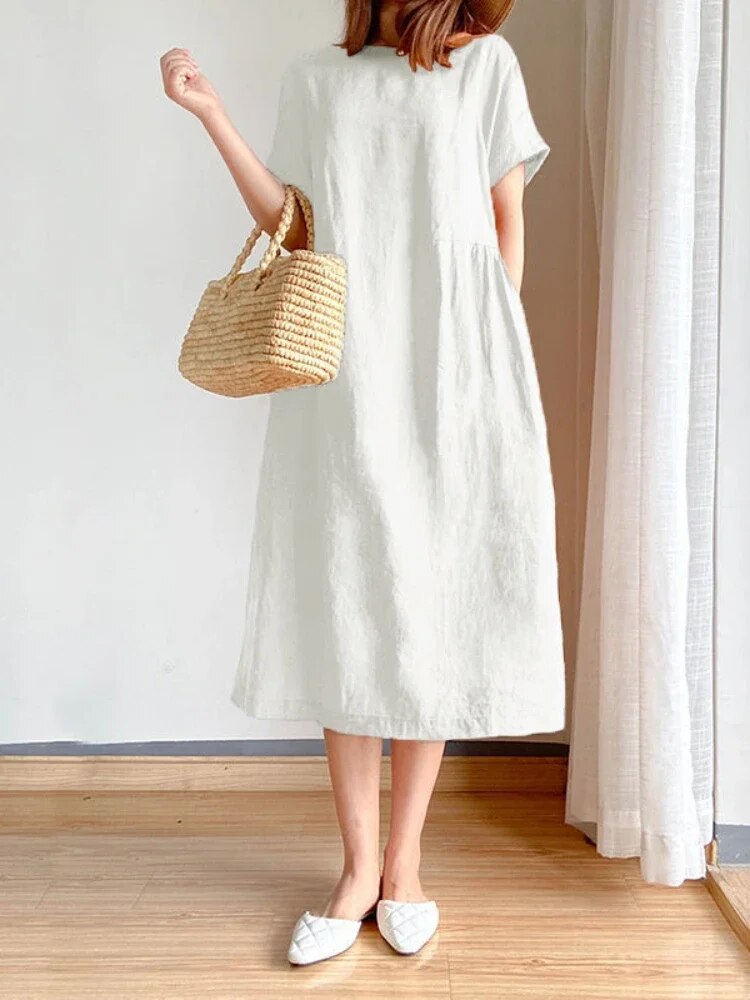 Übergrößen Kleid aus Artemisia Stoff