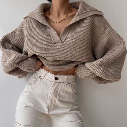 Elarova |  Übergroßer Strickpullover für Damen