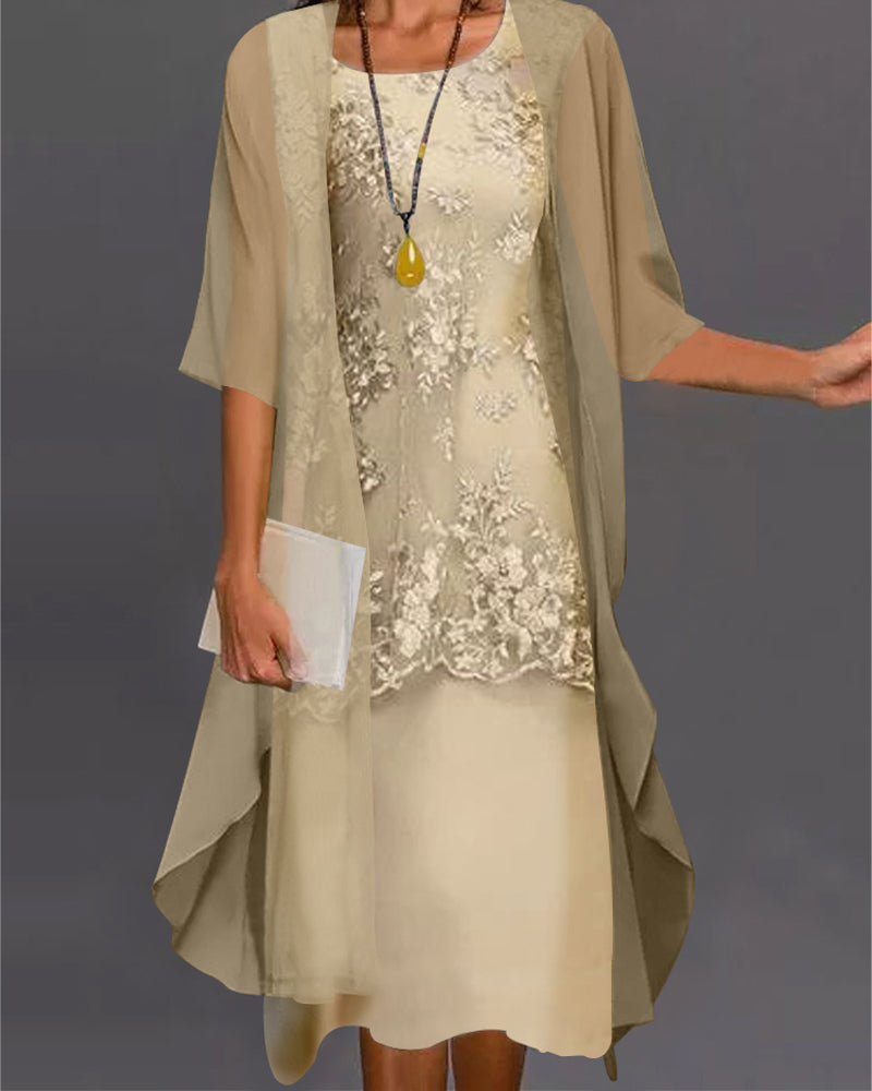 Umaria: Elegantes Chiffon-Ensemble, luftig und raffiniert