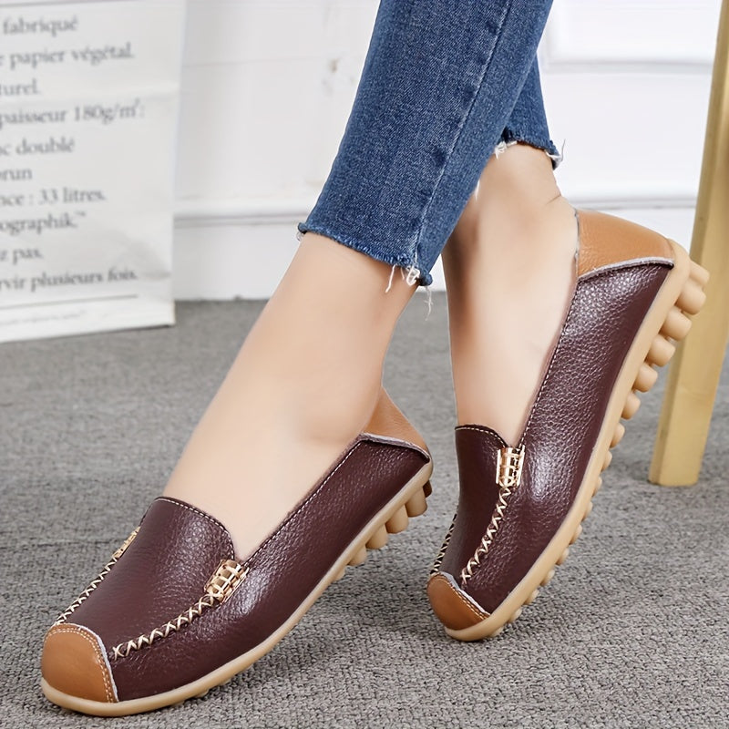 UrbanSleek™ – Elegante Damen Loafer mit Farbkontrast & Komfort-Sohle