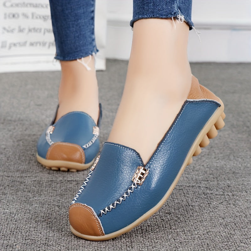 UrbanSleek™ – Elegante Damen Loafer mit Farbkontrast & Komfort-Sohle