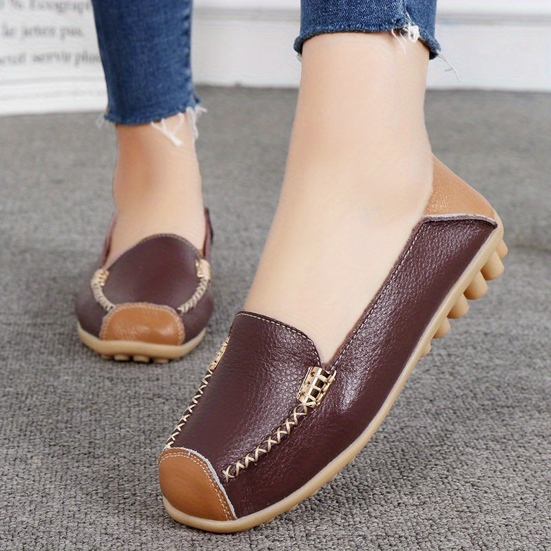UrbanSleek™ – Elegante Damen Loafer mit Farbkontrast & Komfort-Sohle