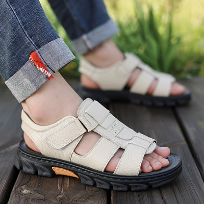 UrbanTrek™ – Komfortable Herren Ledersandalen mit Klettverschluss