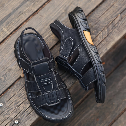 UrbanTrek™ – Komfortable Herren Ledersandalen mit Klettverschluss