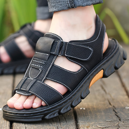 UrbanTrek™ – Komfortable Herren Ledersandalen mit Klettverschluss