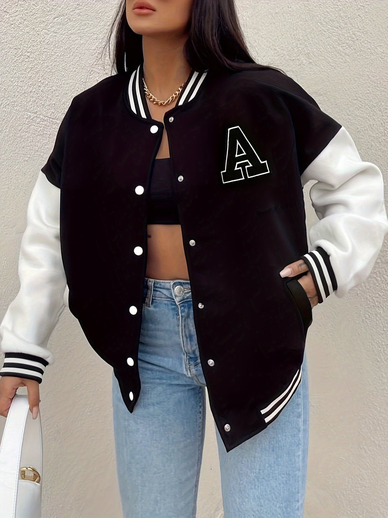 UrbanVogue™ – Damen Bomberjacke mit Baseballkragen