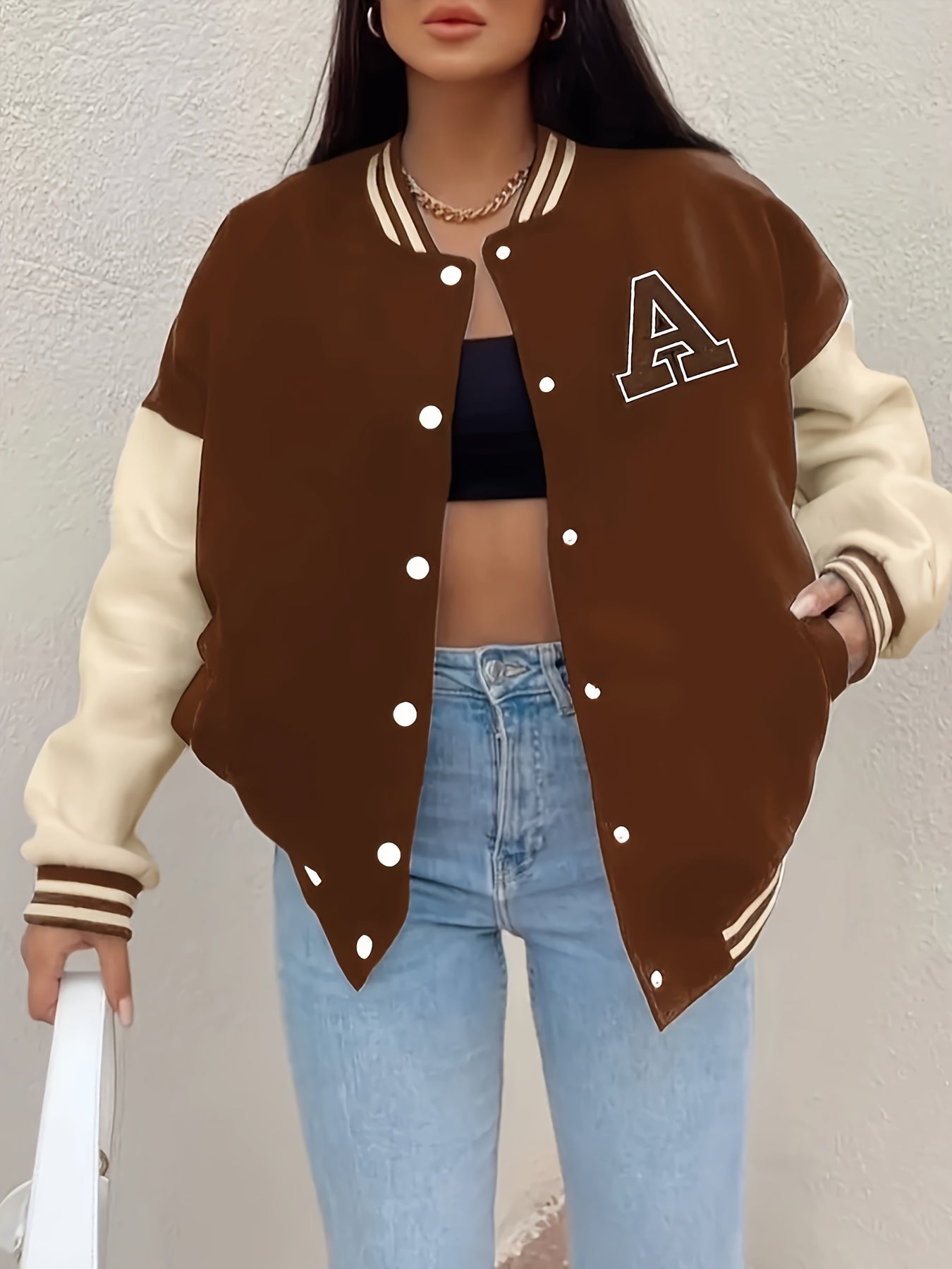 UrbanVogue™ – Damen Bomberjacke mit Baseballkragen