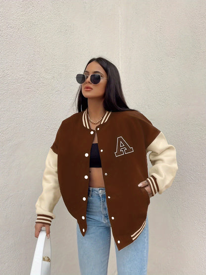 UrbanVogue™ – Damen Bomberjacke mit Baseballkragen