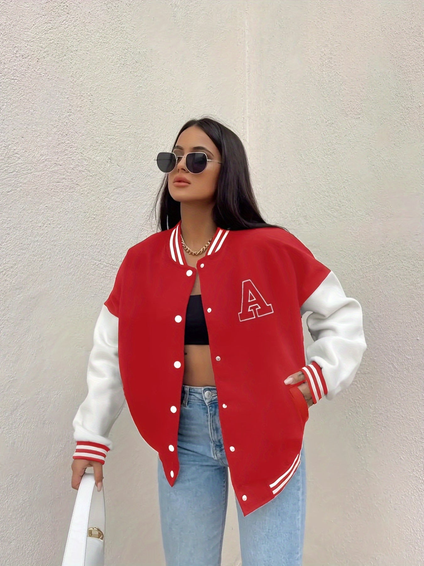 UrbanVogue™ – Damen Bomberjacke mit Baseballkragen