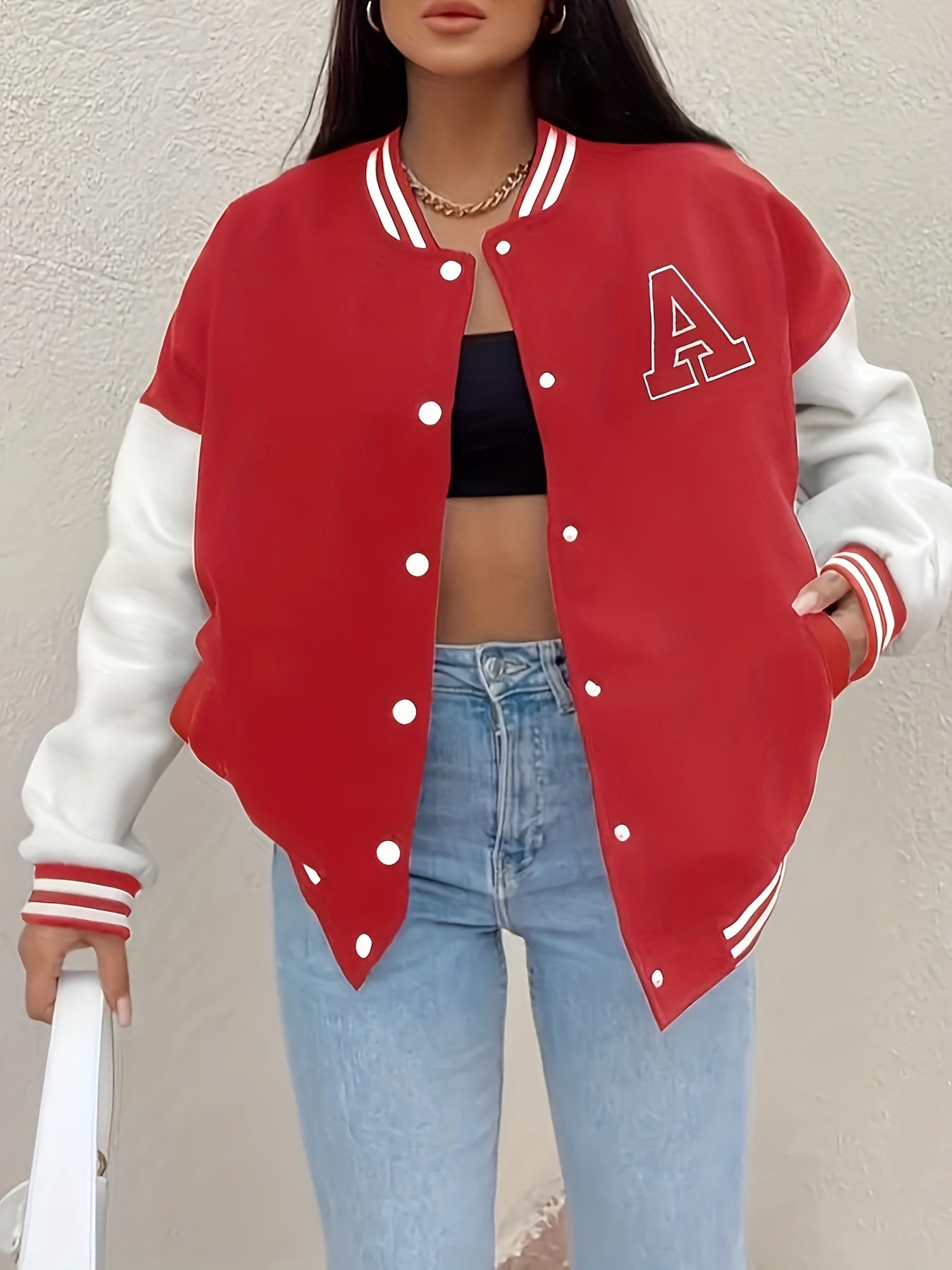 UrbanVogue™ – Damen Bomberjacke mit Baseballkragen