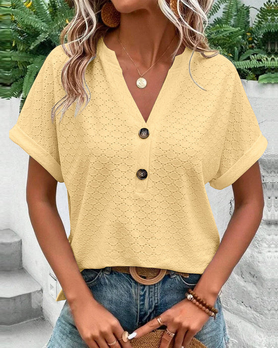 ChicStyle™ – Damen Top mit V-Ausschnitt für Vielseitigen Komfort und Eleganz 5