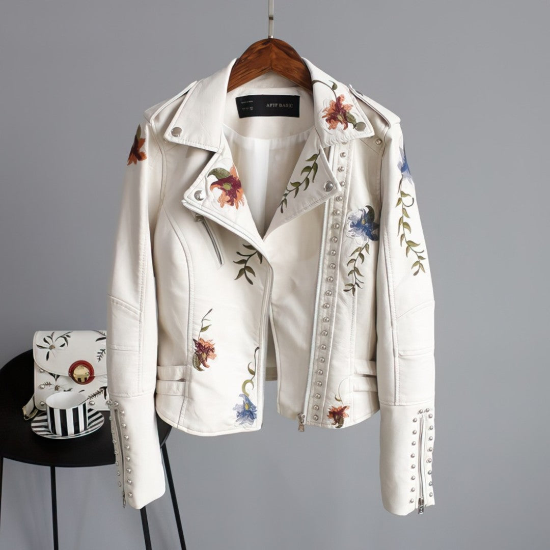 Veganes Damen-Lederjacket im Zelda-Stil