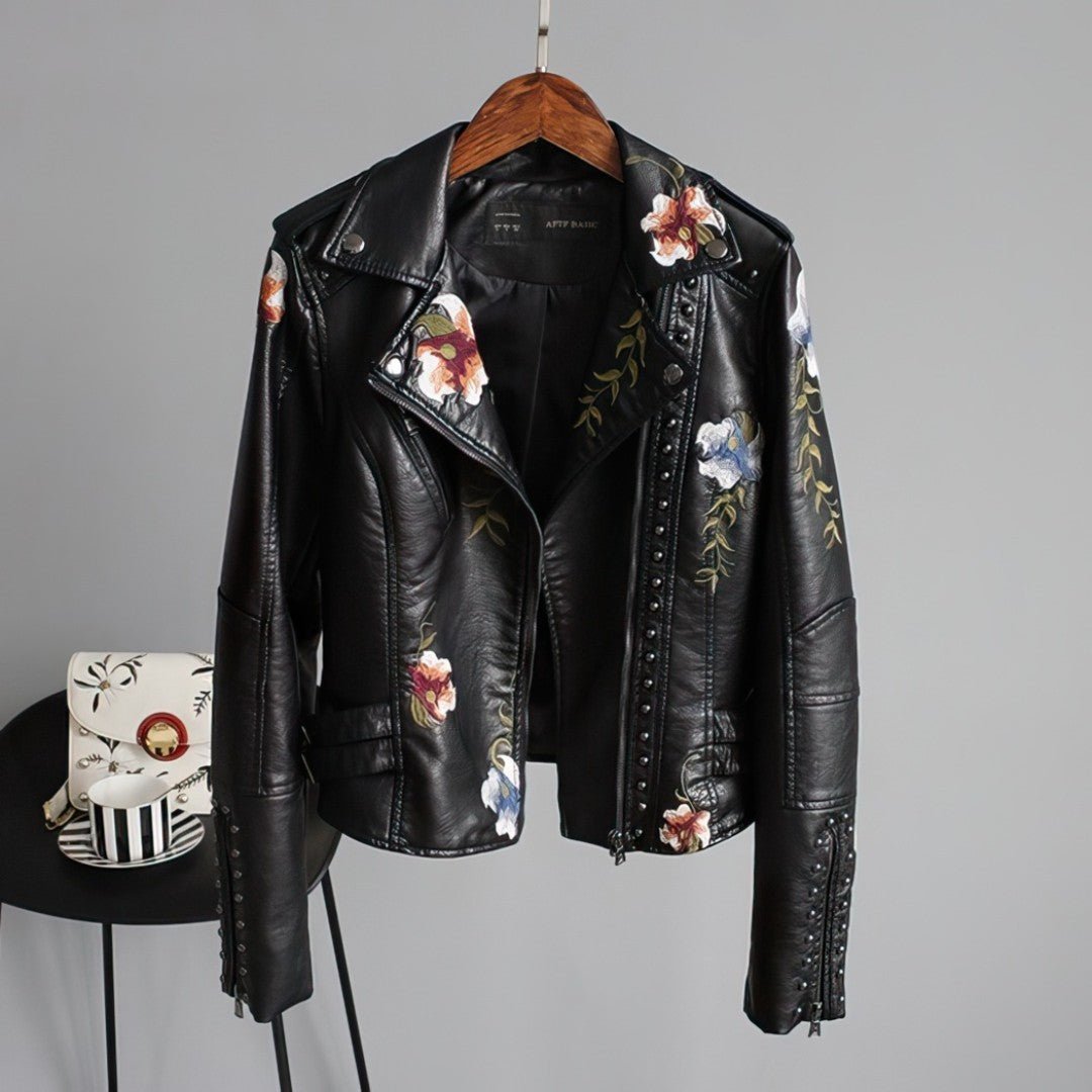 Veganes Damen-Lederjacket im Zelda-Stil