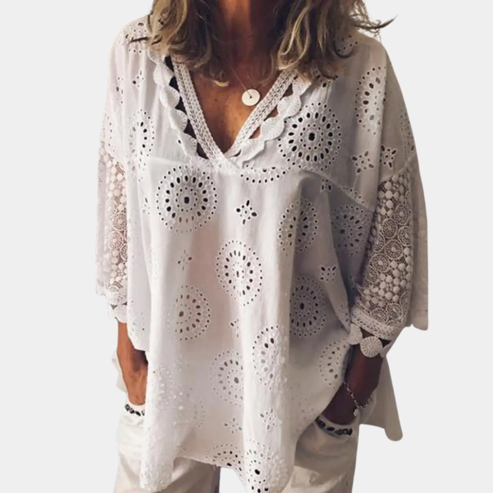Vielseitig kombinierbare Sommerbluse im zeitlosen Design - Hannelore
