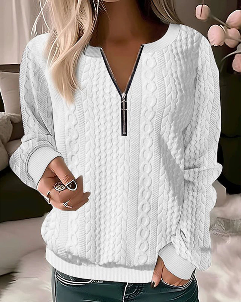 Viktoria Damen-Pullover mit Zipper