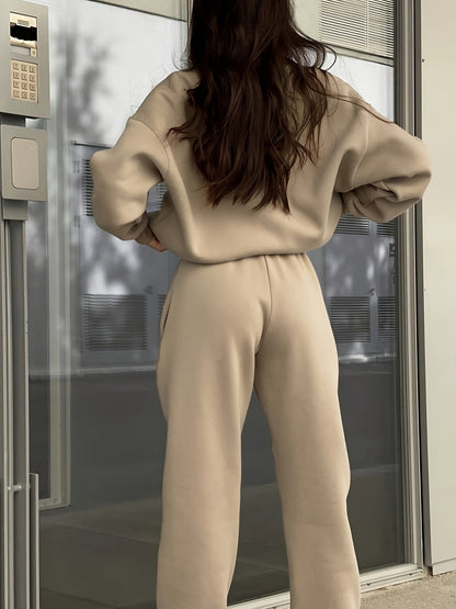 VitaLuxe™ – Eleganter Damen Trainingsanzug mit Stehkragen