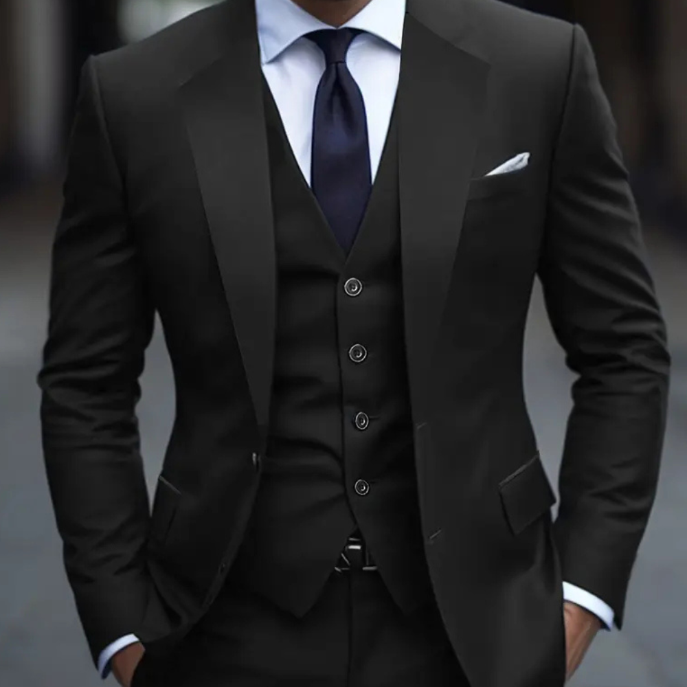 Herrenanzug Dreiteilig Slim Fit Modern