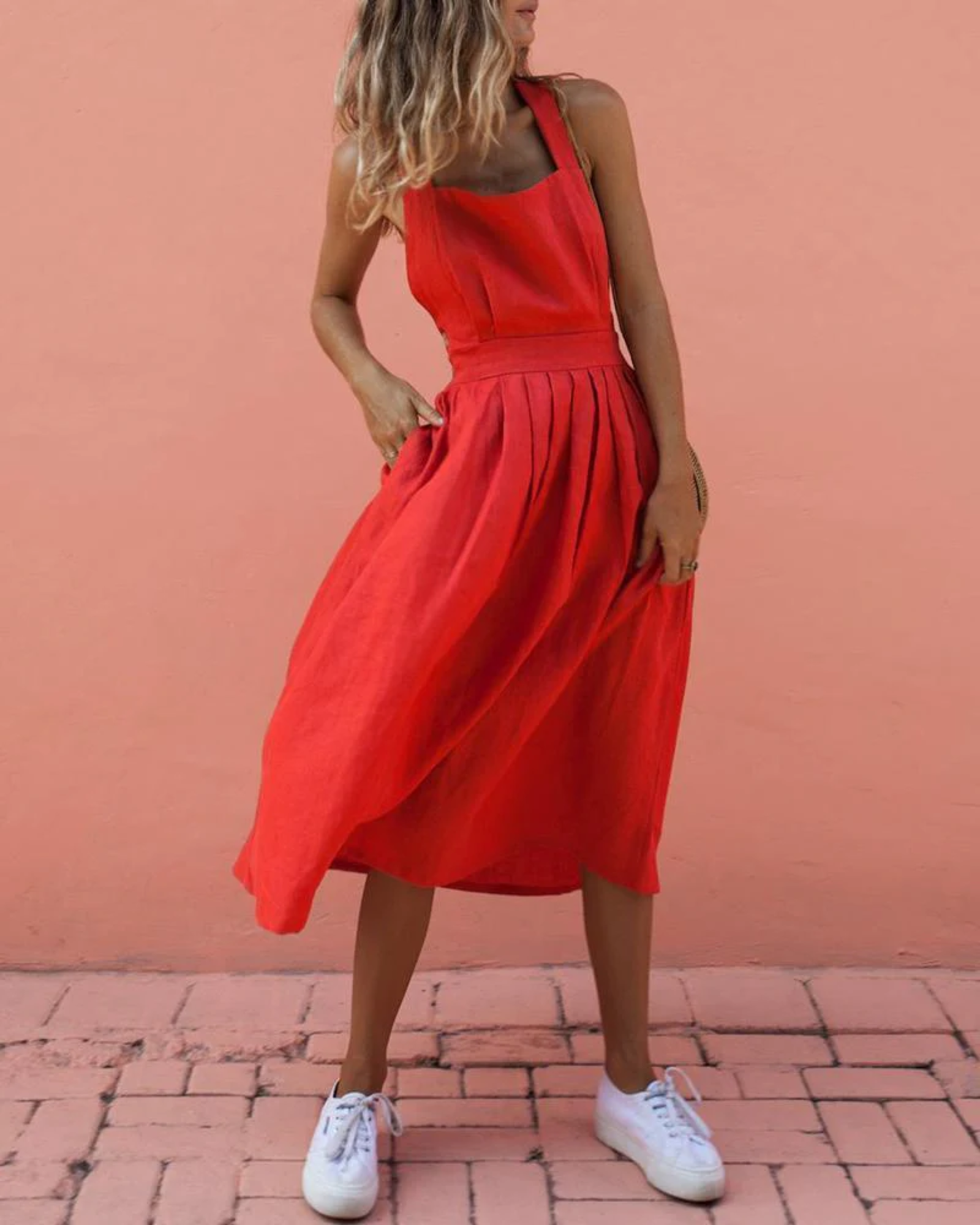 Volina Damen Sommerkleid mit Neckholder