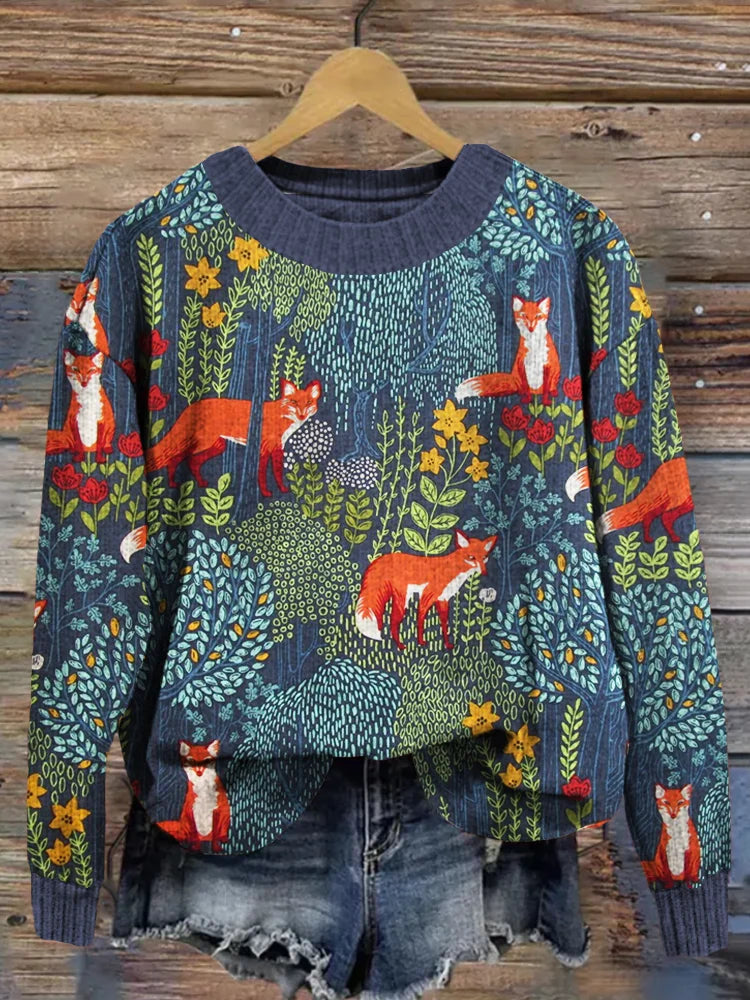 Wald-Pullover mit Fuchs-Motiv: Amelie