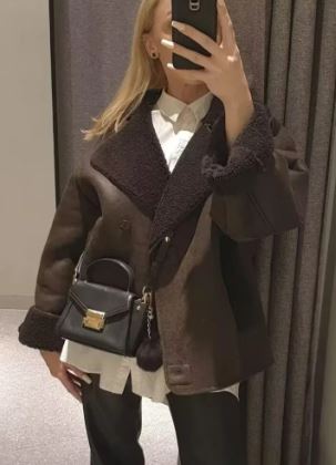 Warme Damenjacke in Tawny