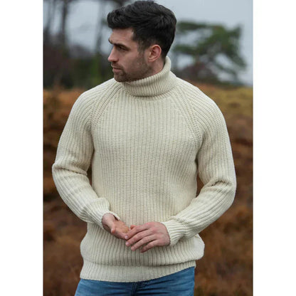 Warme Herren Pullover mit hohem Kragen