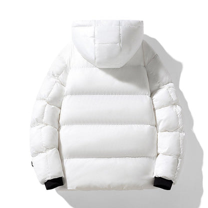 Warme Herren Steppjacke mit Kapuze