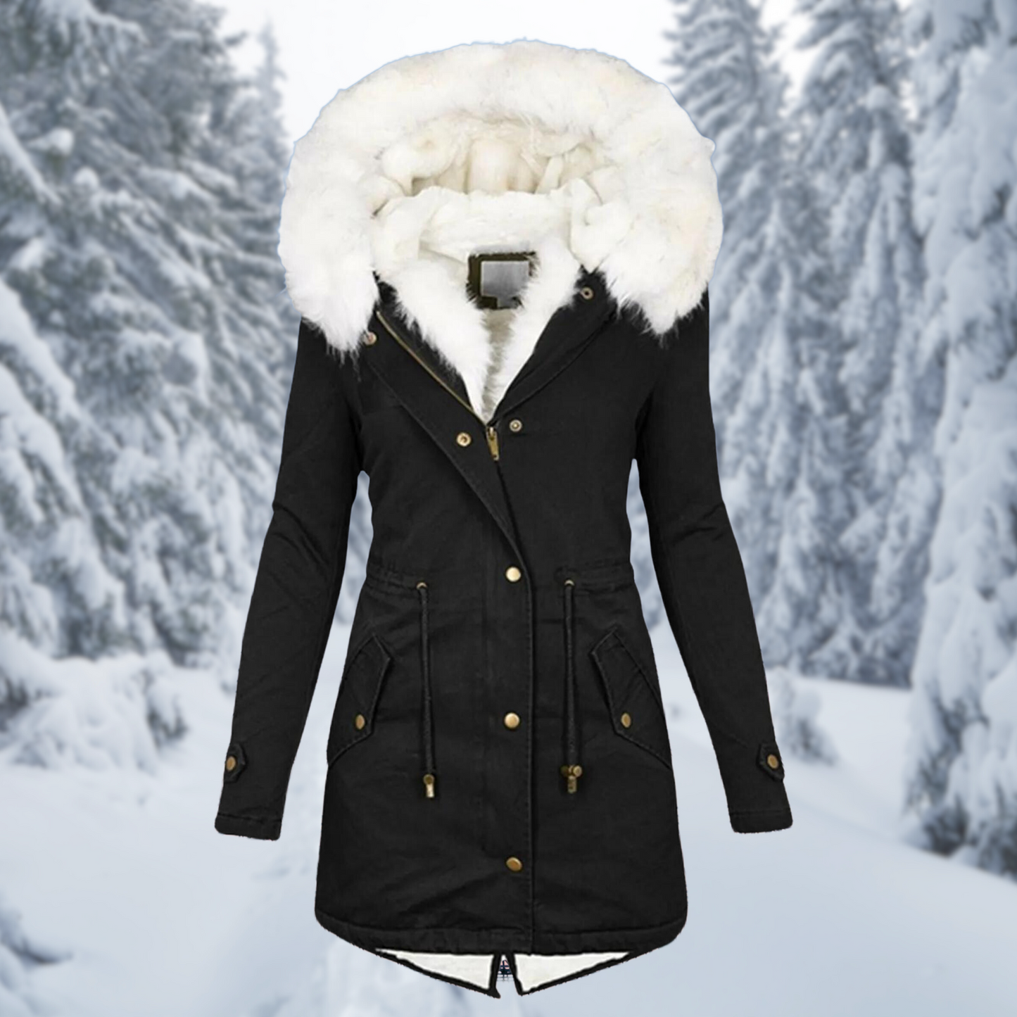 Warme, mittelgroße Damenjacke von Jane für den Winter
