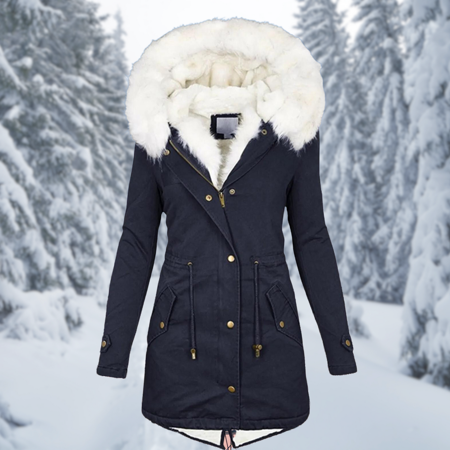 Warme, mittelgroße Damenjacke von Jane für den Winter