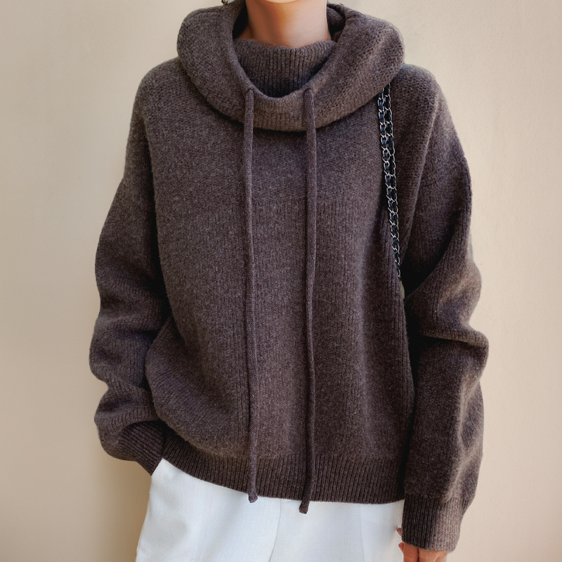 Warmer Wollpullover Leonie mit Rollkragen
