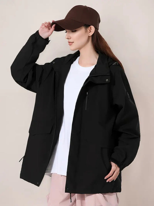 Wasserdichte, winddichte & schmutzabweisende Damen Outdoor-Kletterjacke von Ellithen