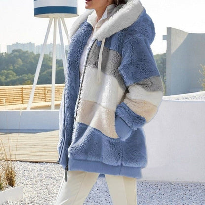 Elarova |  Weiche Jacke mit Kapuze für Damen